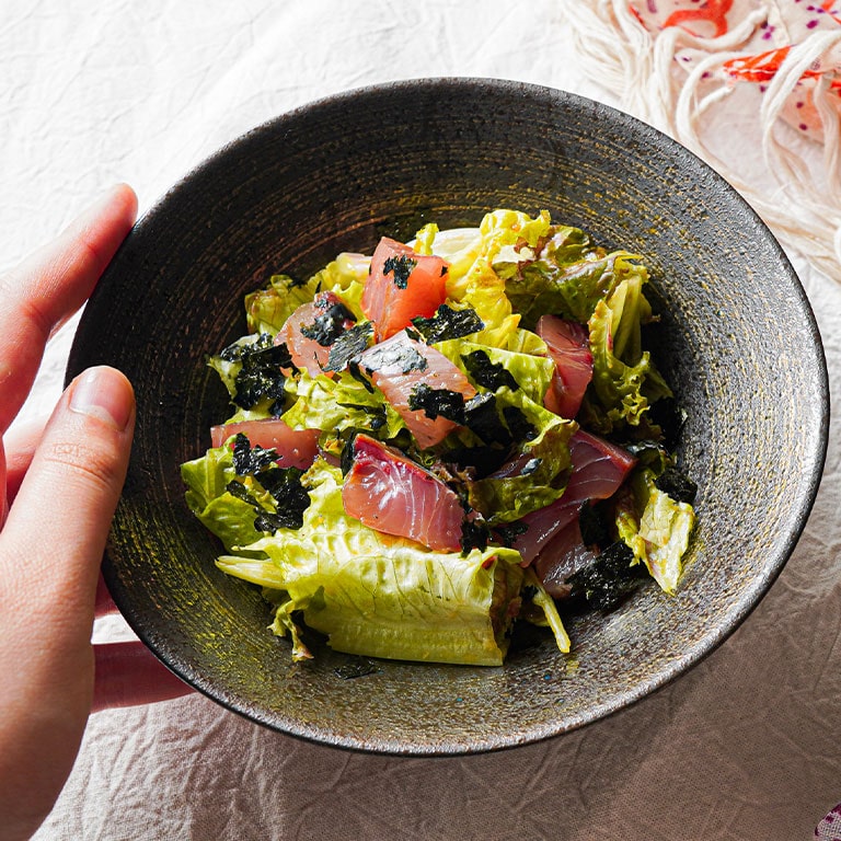 ドレッシングが決め手！ぶりの中華風サラダ