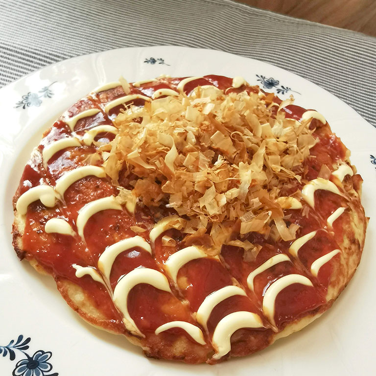 大豆食物繊維ソイファイバーのお好み焼き