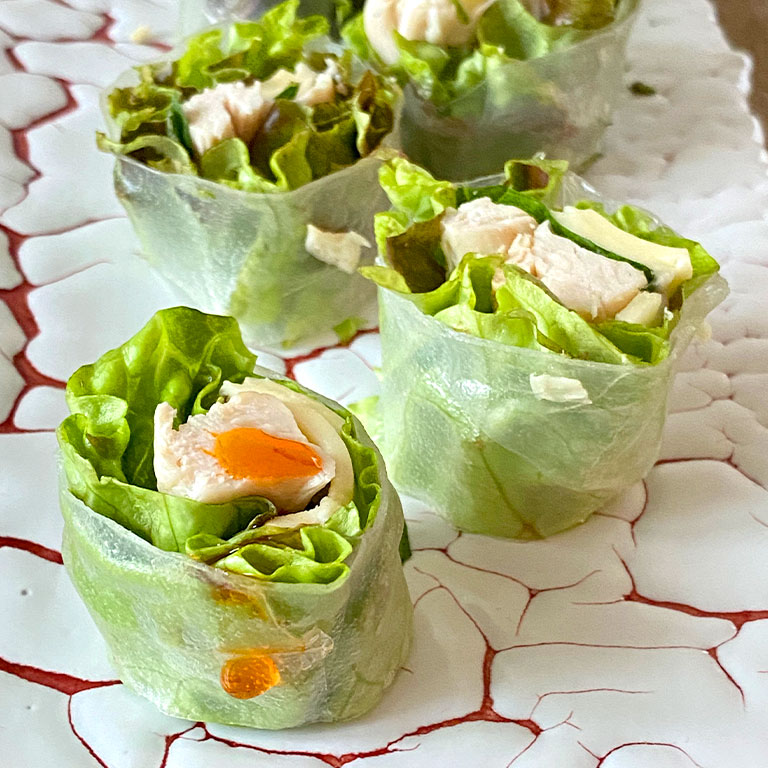 鶏ささみと大葉の和風生春巻き