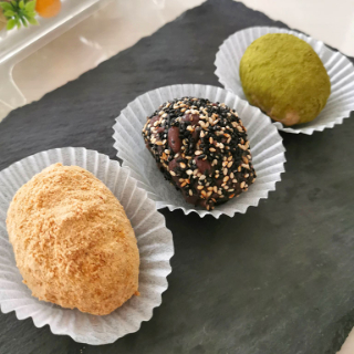 豆腐とオートミールの3色おはぎ