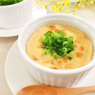 レンジでかんたん、納豆入り茶碗蒸し