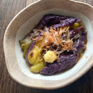 やっぱり和食！蒸しなすの酢醤油しょうが〆