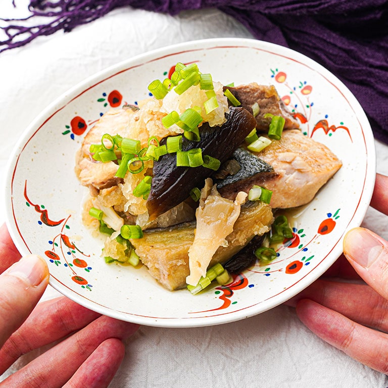 ぶりの野菜たっぷりみぞれ煮