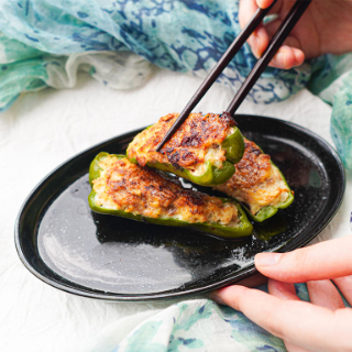 鶏ひき肉で低カロリー！ピーマンの肉詰め