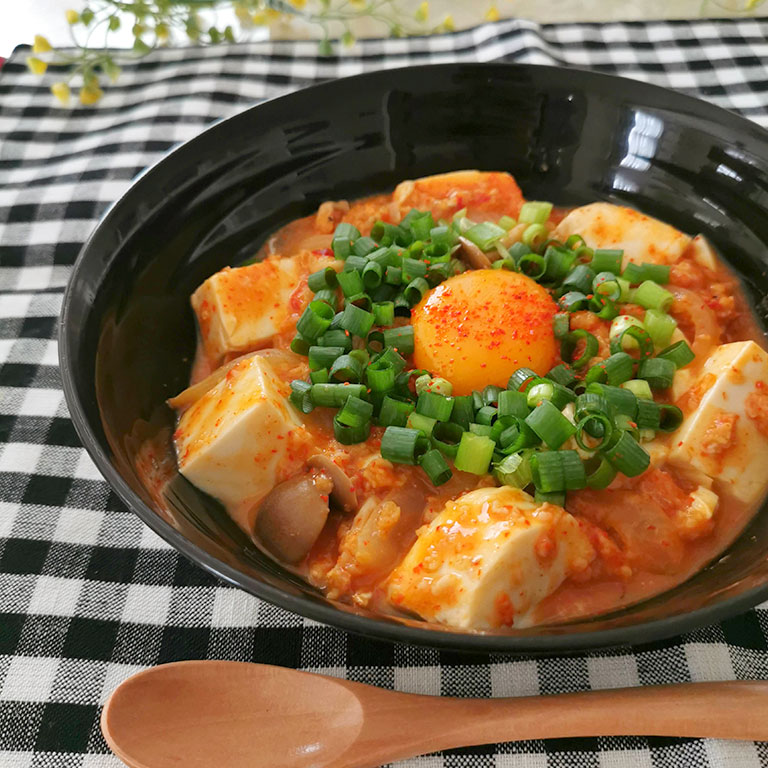 オートミールで蒙古タンメン風辛うま豆腐飯